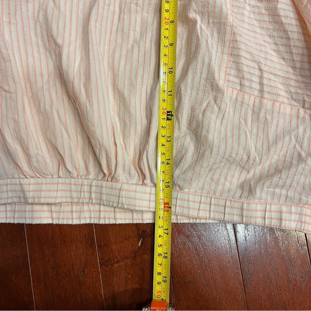 Holding Horses Pink/ Orange Stripe “Aria” Off Shoulder Crop Top Small Cotton - Picture 6 of 8